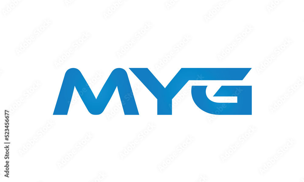 MYG letters linked logo design, Letter to letter connection  monogram concepts vector alphabet
