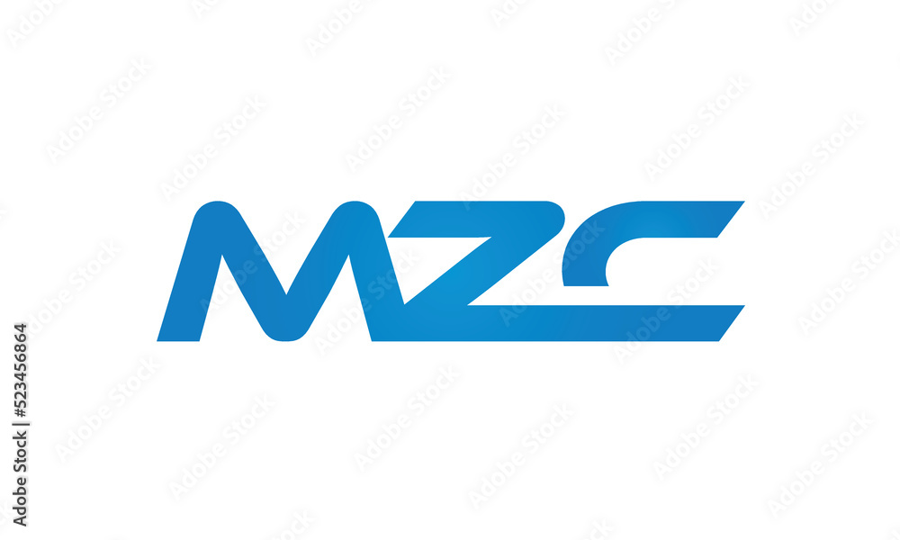 MZC letters linked logo design, Letter to letter connection  monogram concepts vector alphabet