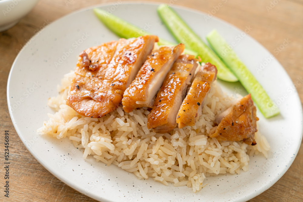 Grilled Chicken with Steamed Rice Grilled Chicken with Steamed Rice