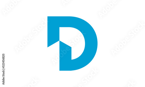 Creative initial letter D with building shape logo. suitable for real estate and construction companies