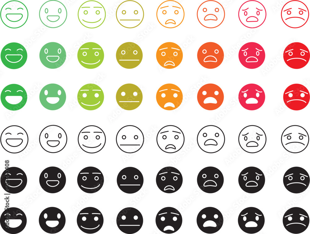 Emoticon emojis vector set. Emoji characters with pose and emotions like happy, in love, eating and thinking in yellow face icon for emoticons avatar character collection design. Vector illustration
Emoticon emojis vector set. Emoji characters with pose and emotions like happy, in love, eating and thinking in yellow face icon for emoticons avatar character collection design. Vector illustration