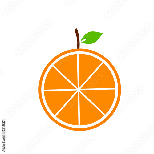 orange slice icon on white background