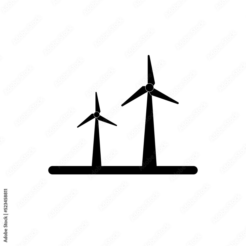 Windmill Icon on white background Windmill Icon on white background