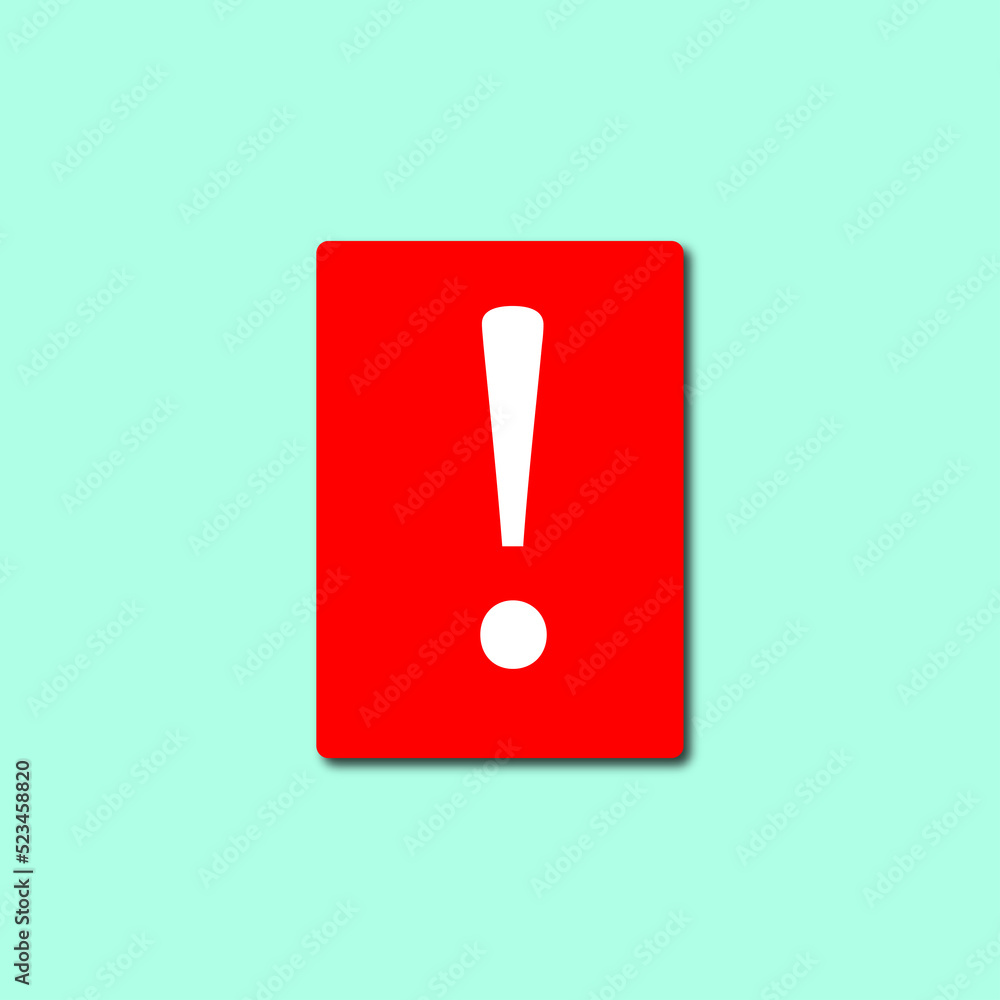 Exclamation danger web icon. on white background Exclamation danger web icon. on white background