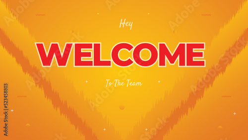 Welcome banner and sign with colorful background design