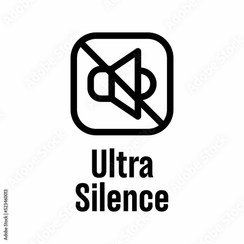 "Ultra Silence" vector information sign