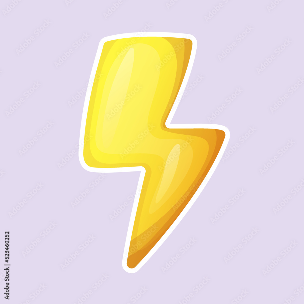 lightning icon for game interface in cartoon style lightning icon for game interface in cartoon style