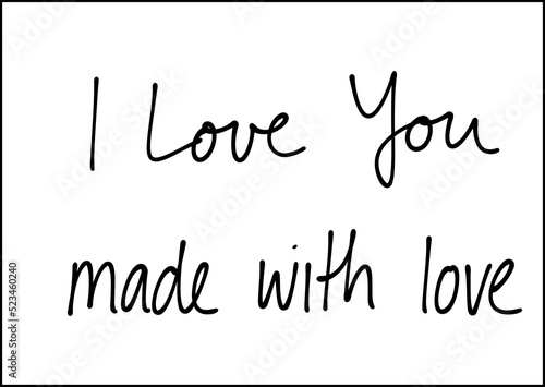 I love you, Vector fonts, Handwritten calligraphy 