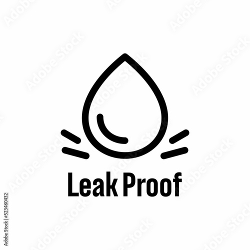 Billede på lærred "Leak Proof" vector information sign