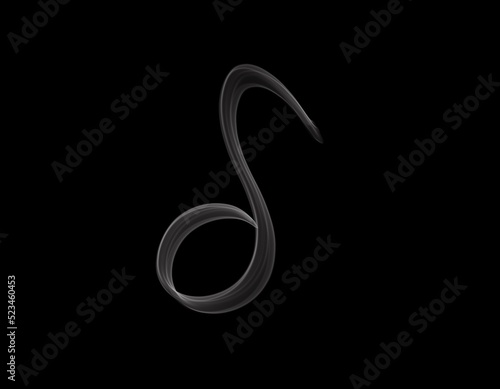 collection of smoke movement free form on dark background