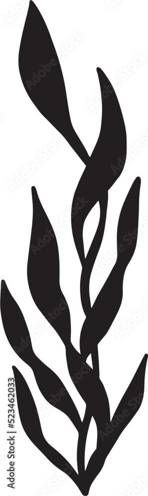 seaweed silhouette seaweed silhouette