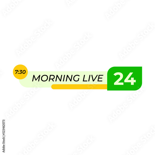 Broadcasting screen bars flat header. Modern breaking news banners vector illustration. Television bottom interface and dashboard line concept