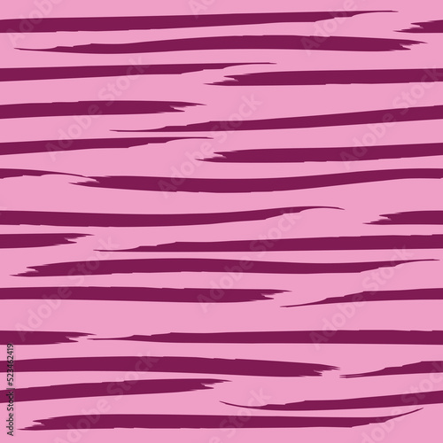 Pink hand drawn striped seamless pattern