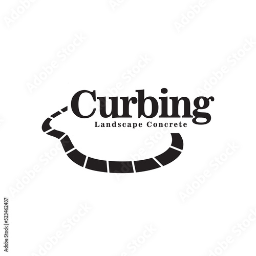 Restraint Concrete Landscape vector illustration Logo design, simple, icon template