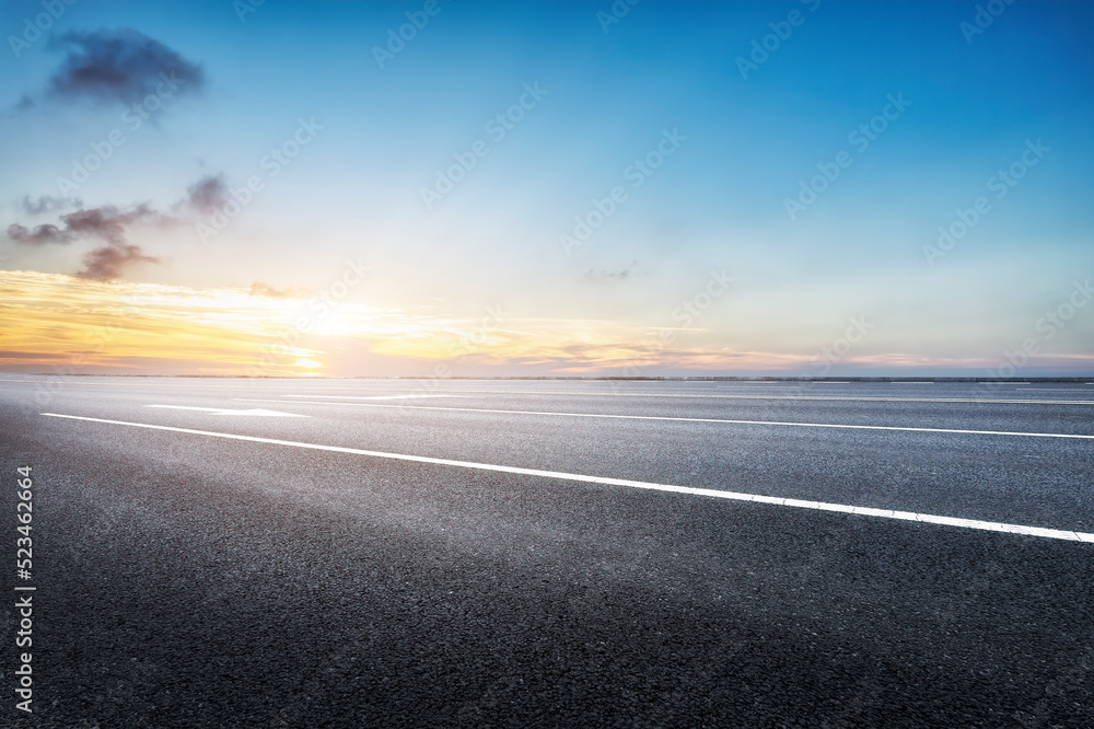 Fototapeta premium The way forward and sky clouds background