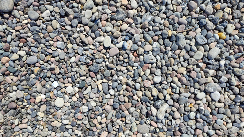 texture of gravel stones on ground background	
 photo