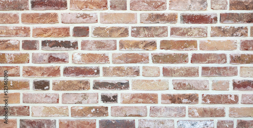 texture of old red bricks wall background 