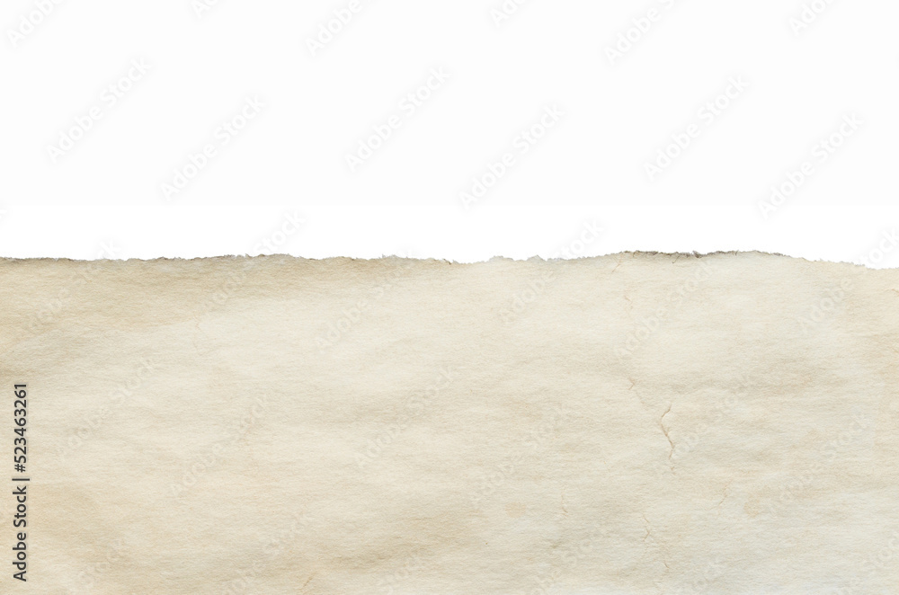 texture of old brown grunge paper isolated on white background