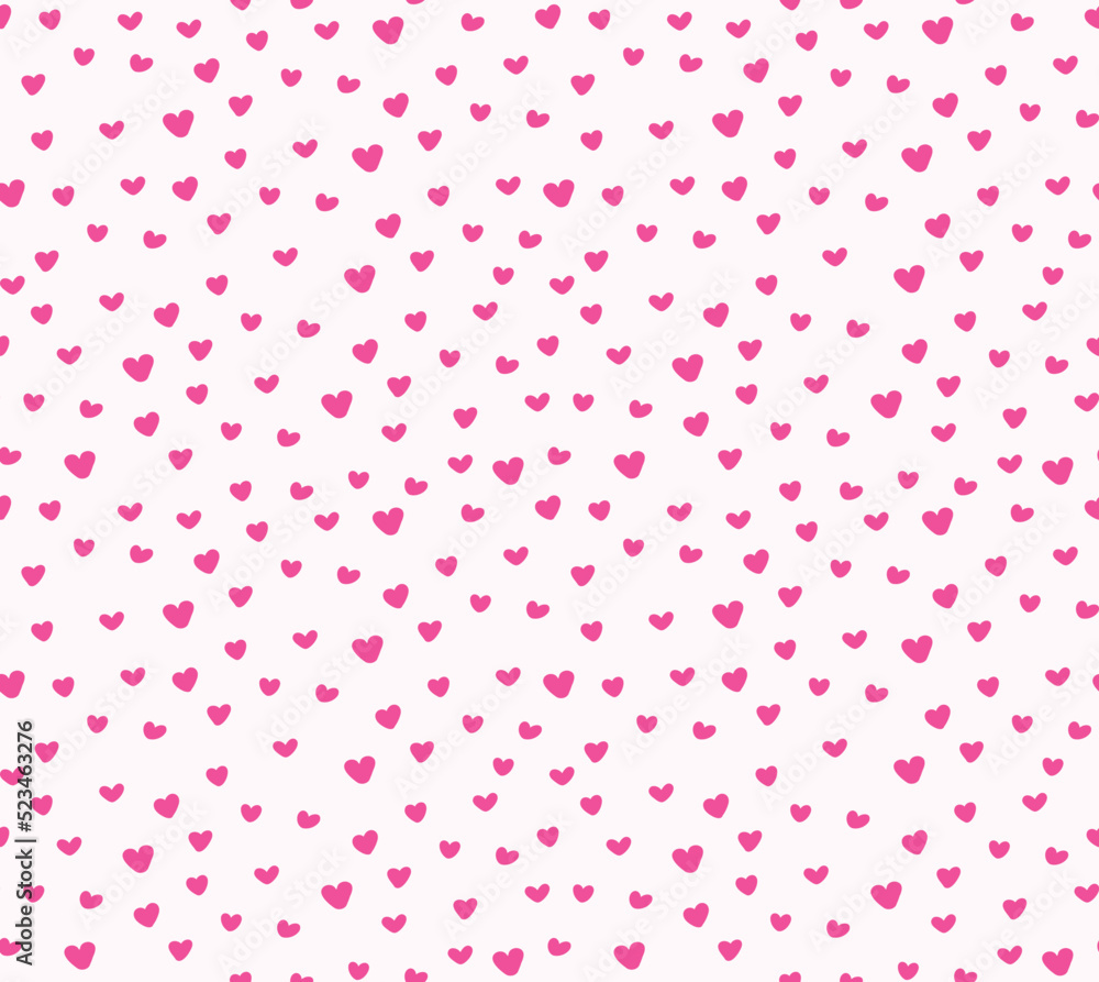 Seamless pattern with cute hearts. Ideal for fabrics, textiles, backgrounds, packaging, covers. Creative background vector. For Valentine, baby and children.