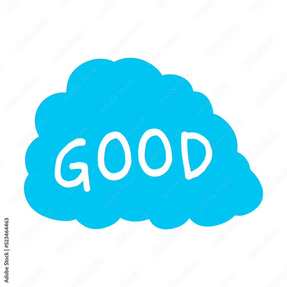 Colorful speech bubbles with text GOOD. Online chat words, message, internet dialog. Can be used for social media, online application, communication concept Colorful speech bubbles with text GOOD. Online chat words, message, internet dialog. Can be used for social media, online application, communication concept