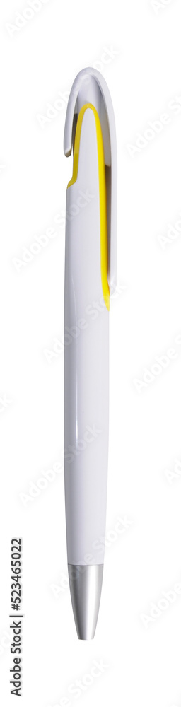 isolated white pen on transparent background close up isolated white pen on transparent background close up