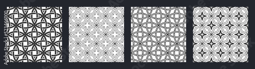 Set of four seamless vector...