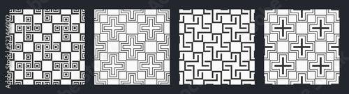 Set of four seamless patter...