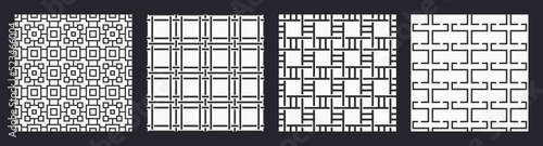 Set of four seamless vector...