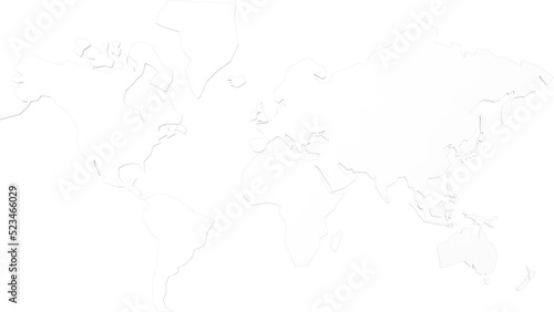 White world map, Flat white world map for adding text graphics. or part of the design work