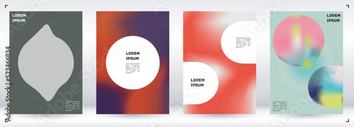 Vector Gradient Colorful Cover. Holographic Abstract Background Poster Design Template.