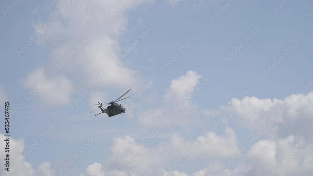 slow motion, the french military Cougar helicopter slow motion, the french military Cougar helicopter
