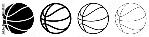 Fototapeta Basketball ball icons set