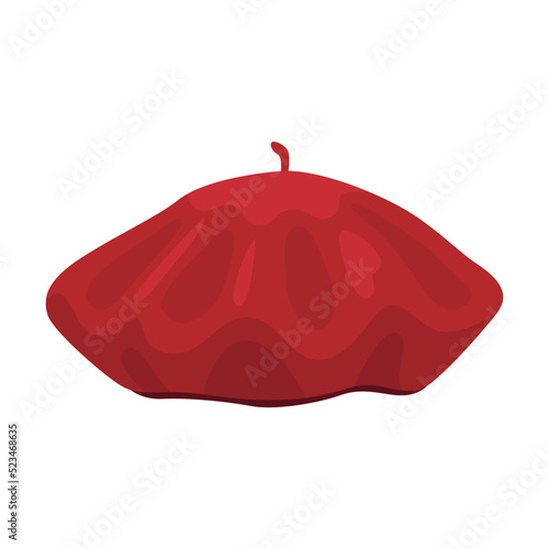 Vintage red hat. Female caps, fedora and summer straw hats for men and women, blue panama and red beret. Vector illustration