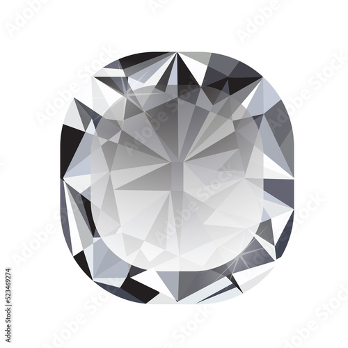 Gray Diamonds, Cushion brilliant diamond PNG Clipart, Sublimation design, Digital download.