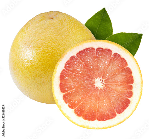 Fresh Grapefruit isolated on white background, Fresh Yellow pomelo on White Background With png file. photo