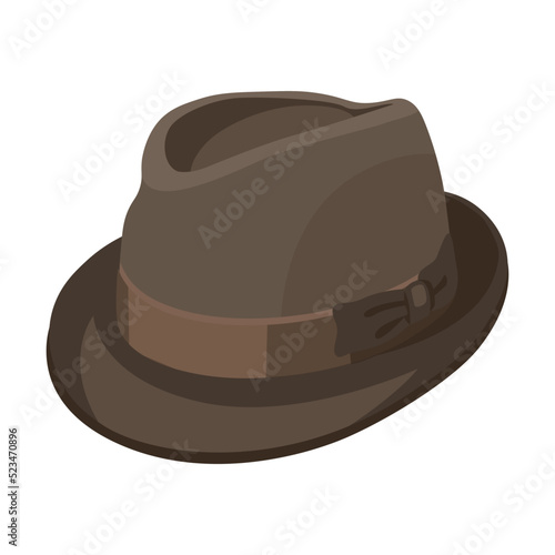 Vintage classic hat. Male caps, fedora and summer straw hats for men and women, blue panama and red beret. Vector illustration photo