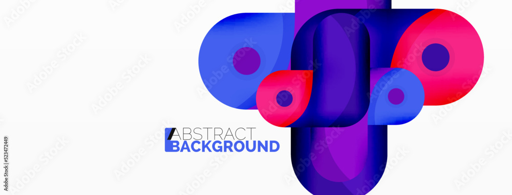 Creative geometric wallpaper. Round arrow shape minimal geometric background. Techno business template for wallpaper, banner, background or landing Creative geometric wallpaper. Round arrow shape minimal geometric background. Techno business template for wallpaper, banner, background or landing