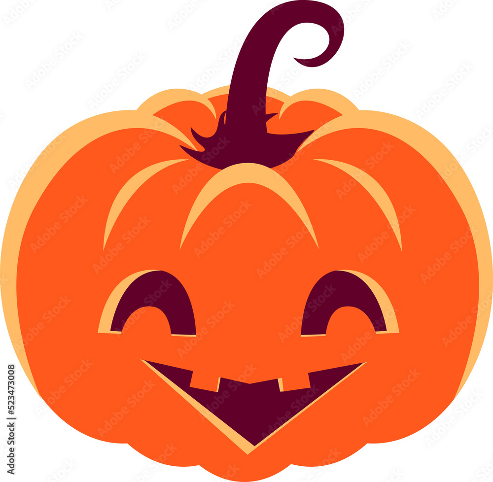 Pumpkin cartoon character, emotion Pumpkin cartoon character, emotion