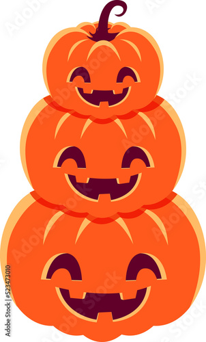 Pumpkin cartoon character, emotion