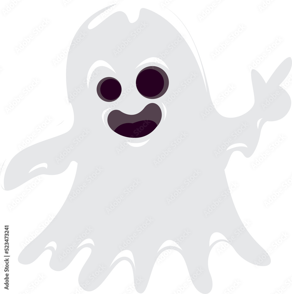 ghost cartoon character, emotion ghost cartoon character, emotion