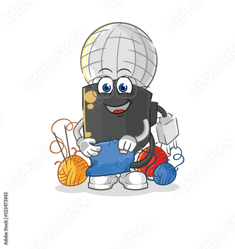 mic tailor mascot. cartoon vector
