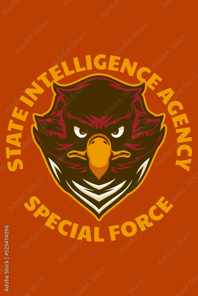 eagle head poster vector illustration cartoon style eagle head poster vector illustration cartoon style