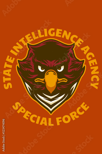 eagle head poster vector il...