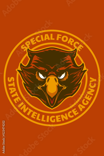 eagle head poster vector il...