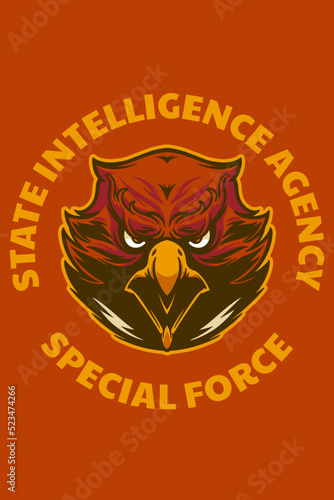 eagle head poster vector il...