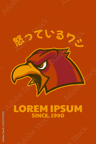 eagle head poster vector il...