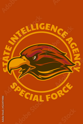 eagle head poster vector il...