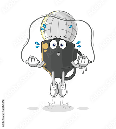 mic jump rope exercise. character vector