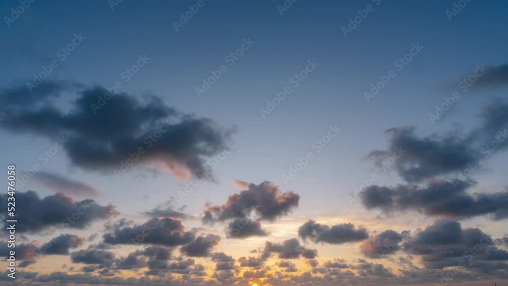 Time Lapse dark clouds in sunset time Beautiful light of nature Amazing colors of the setting sun Time Lapse dark clouds in sunset time Beautiful light of nature Amazing colors of the setting sun