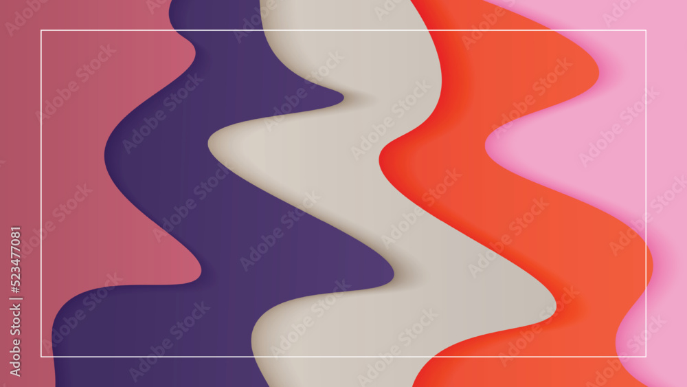Abstract colourful papercut background. Modern colorful wavy layers vector illustration Abstract colourful papercut background. Modern colorful wavy layers vector illustration
